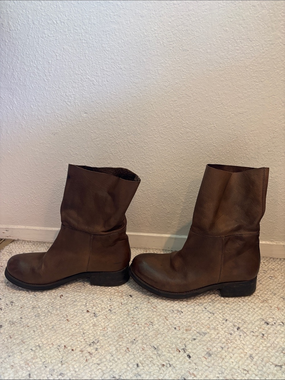 Women’s Brown Leather Mid-Calf Boots